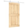 Puerta corredera con herrajes madera maciza de pino 100x210 cm en Puertas | Comprar online en Foru.es
