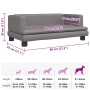 Cama para perros de cuero sintético gris 80x45x30 cm en Camas para perros | Comprar online en Foru.es