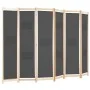 Biombo divisor de 6 paneles de tela gris 240x170x4 cm de , Divisores de ambientes - Ref: Foro24-248178, Precio: 78,48 €, Desc...