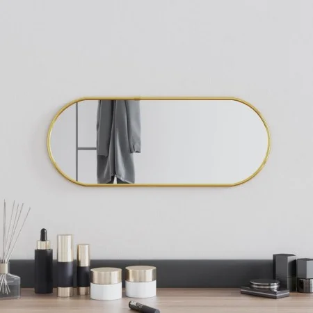 Espejo de pared ovalado dorado 50x20 cm by , Mirrors - Ref: Foro24-348196, Price: 27,54 €, Discount: %