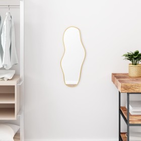 Espejo de pared dorado 60x25 cm de , Espejos - Ref: Foro24-348259, Precio: 36,94 €, Descuento: %
