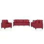 Juego de sofás con cojines 3 piezas cuero sintético rojo tinto de , Sofás - Ref: Foro24-3201351, Precio: 642,51 €, Descuento: %