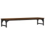 Soporte de pantalla madera ingeniería marrón roble 85x23x15,5cm de , Bases y elevadores para ordenadores - Ref: Foro24-834009...