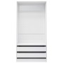 Armario de madera contrachapada blanco brillo 100x50x200 cm de , Armarios roperos - Ref: Foro24-800609, Precio: 282,84 €, Des...