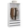 Armario de madera contrachapada blanco brillo 100x50x200 cm de , Armarios roperos - Ref: Foro24-800609, Precio: 282,84 €, Des...