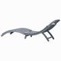 Tumbona de madera maciza de acacia con cojín gris de , Tumbonas - Ref: Foro24-3064055, Precio: 151,18 €, Descuento: %
