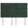 Cabeceros 4 unidades de terciopelo verde oscuro 80x7x78/88 cm de , Cabeceros y pies de cama - Ref: Foro24-3116725, Precio: 15...