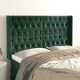 Headboard with dark green velvet ears 163x16x118/128cm by , Headboards and footboards - Ref: Foro24-3119973, Price: 162,19 €,...