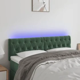 Dunkelgraues Samtkopfteil mit LED 160x7x78/88 cm von , Kopf- und Fußteile - Ref: Foro24-3122005, Preis: 81,59 €, Rabatt: %