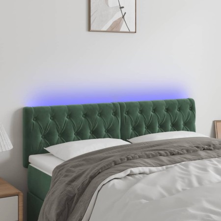 Cabecero con LED de terciopelo gris oscuro 160x7x78/88 cm de , Cabeceros y pies de cama - Ref: Foro24-3122005, Precio: 83,51 ...