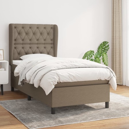 Cama box spring con colchón tela gris taupe 80x200 cm de , Camas y somieres - Ref: Foro24-3128161, Precio: 380,25 €, Descuent...