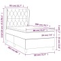 Cama box spring con colchón tela gris taupe 80x200 cm de , Camas y somieres - Ref: Foro24-3128161, Precio: 380,25 €, Descuent...