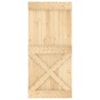Puerta corredera con herrajes madera maciza de pino 95x210 cm en Puertas | Comprar online en Foru.es