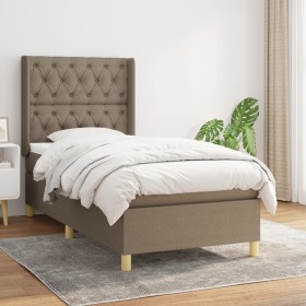 Cama box spring con colchón tela gris taupe 80x200 cm de , Camas y somieres - Ref: Foro24-3132189, Precio: 365,20 €, Descuent...