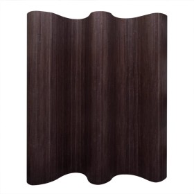 Biombo divisor bambú marrón oscuro 250x165 cm de vidaXL, Divisores de ambientes - Ref: Foro24-241669, Precio: 68,80 €, Descue...