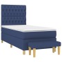 Cama box spring con colchón tela azul 90x190 cm de , Camas y somieres - Ref: Foro24-3137363, Precio: 358,15 €, Descuento: %