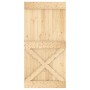 Puerta corredera con herrajes madera maciza de pino 100x210 cm en Puertas | Comprar online en Foru.es