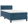 Cama box spring con colchón terciopelo azul oscuro 100x200 cm de , Camas y somieres - Ref: Foro24-3141471, Precio: 324,47 €, ...
