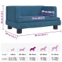 Cama para perros de terciopelo azul 60x40x30 cm en Camas para perros | Comprar online en Foru.es