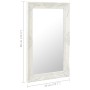Espejo de pared estilo barroco blanco 50x80 cm en Espejos | Comprar online en Foru.es
