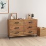 Aparador de madera maciza de pino marrón 110x35x70 cm de , Aparadores - Ref: Foro24-349921, Precio: 275,36 €, Descuento: %
