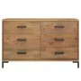 Aparador de madera maciza de pino marrón 110x35x70 cm de , Aparadores - Ref: Foro24-349921, Precio: 259,59 €, Descuento: %