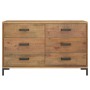 Aparador de madera maciza de pino marrón 110x35x70 cm de , Aparadores - Ref: Foro24-349921, Precio: 275,36 €, Descuento: %