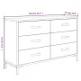 Aparador de madera maciza de pino marrón 110x35x70 cm de , Aparadores - Ref: Foro24-349921, Precio: 259,59 €, Descuento: %