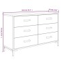 Aparador de madera maciza de pino marrón 110x35x70 cm de , Aparadores - Ref: Foro24-349921, Precio: 275,36 €, Descuento: %
