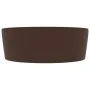 Luxurious sink and dark brown matte ceramic overflow 36x13 cm by , Sinks - Ref: Foro24-147039, Price: 48,13 €, Discount: %