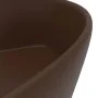 Luxurious sink and dark brown matte ceramic overflow 36x13 cm by , Sinks - Ref: Foro24-147039, Price: 48,13 €, Discount: %