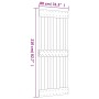 Puerta corredera con herrajes madera maciza de pino 80x210 cm en Puertas | Comprar online en Foru.es
