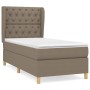 Cama box spring con colchón tela gris taupe 80x200 cm de , Camas y somieres - Ref: Foro24-3128721, Precio: 371,24 €, Descuent...