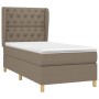 Cama box spring con colchón tela gris taupe 80x200 cm de , Camas y somieres - Ref: Foro24-3128721, Precio: 371,24 €, Descuent...