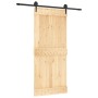 Puerta corredera con herrajes madera maciza de pino 90x210 cm en Puertas | Comprar online en Foru.es