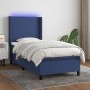 Cama box spring colchón y luces LED tela azul 80x200 cm de , Camas y somieres - Ref: Foro24-3138115, Precio: 372,09 €, Descue...