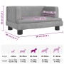 Cama para perros de terciopelo gris claro 60x40x30 cm en Camas para perros | Comprar online en Foru.es