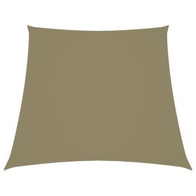Toldo de vela trapezoidal de tela oxford beige 2/4x3 m en Sombrillas | Comprar online en Foru.es