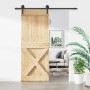 Puerta corredera con herrajes madera maciza de pino 80x210 cm en Puertas | Comprar online en Foru.es