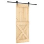 Puerta corredera con herrajes madera maciza de pino 80x210 cm en Puertas | Comprar online en Foru.es