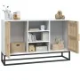 Aparador de madera contrachapada blanco 105x30x65 cm de , Aparadores - Ref: Foro24-352118, Precio: 115,06 €, Descuento: %
