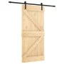 Schiebetür mit Beschlägen aus massivem Kiefernholz, 95 x 210 cm von , Türen - Ref: Foro24-3202985, Preis: 194,39 €, Rabatt: %