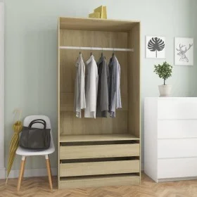 Sonoma oak plywood cabinet 100x50x200 cm by , Wardrobes - Ref: Foro24-800606, Price: 180,86 €, Discount: %