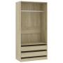 Armario madera contrachapada color roble Sonoma 100x50x200 cm de , Armarios roperos - Ref: Foro24-800606, Precio: 189,80 €, D...