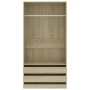 Armario madera contrachapada color roble Sonoma 100x50x200 cm de , Armarios roperos - Ref: Foro24-800606, Precio: 189,80 €, D...