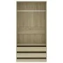 Armario madera contrachapada color roble Sonoma 100x50x200 cm de , Armarios roperos - Ref: Foro24-800606, Precio: 180,86 €, D...