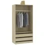 Armario madera contrachapada color roble Sonoma 100x50x200 cm de , Armarios roperos - Ref: Foro24-800606, Precio: 180,86 €, D...
