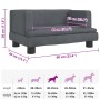 Cama para perros de terciopelo gris oscuro 60x40x30 cm en Camas para perros | Comprar online en Foru.es