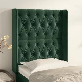Kopfteil mit dunkelgrünen Samtohren 83x16x118/128 cm von , Kopf- und Fußteile - Ref: Foro24-3119949, Preis: 94,74 €, Rabatt: %