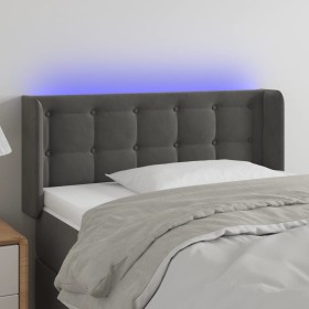 Cabecero con LED de terciopelo gris oscuro 83x16x78/88 cm de , Cabeceros y pies de cama - Ref: Foro24-3123701, Precio: 51,92 ...